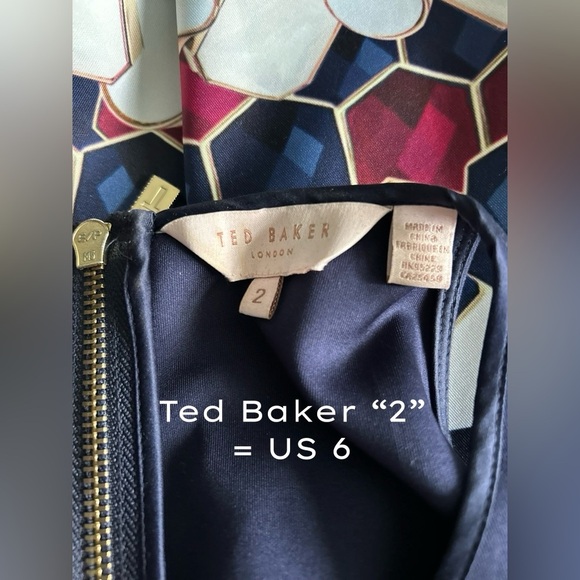 Ted Baker London Annalie Rowing Stripe Skater Dress Mini Dress | Navy | Size 2 - Picture 10 of 13